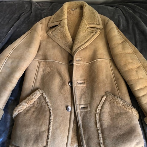 sheepskin coat mens vintage